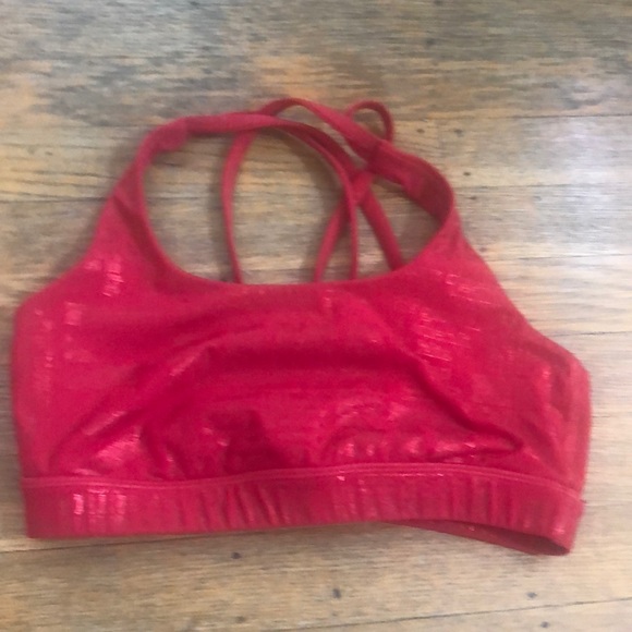 lululemon athletica Other - Lululemon size 6 red foil manifesto energy bra